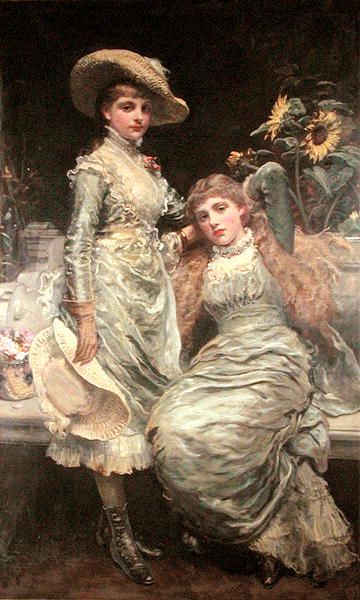 360x600 The Two Sisters, James Sant James Sant Art - The Two Sisters Painting