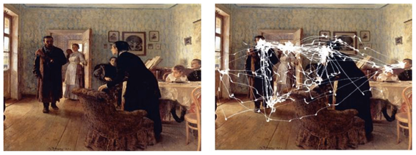 850x318 Left The Oil Painting Unexpected Painted By Ilya - The Unexpected Visitor Painting