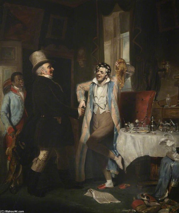 588x700 Unexpected Visitor By Benjamin Robert Haydon (1786 1846, United - The Unexpected Visitor Painting