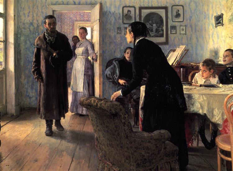 750x552 Unexpected Visitors, 1884 - The Unexpected Visitor Painting