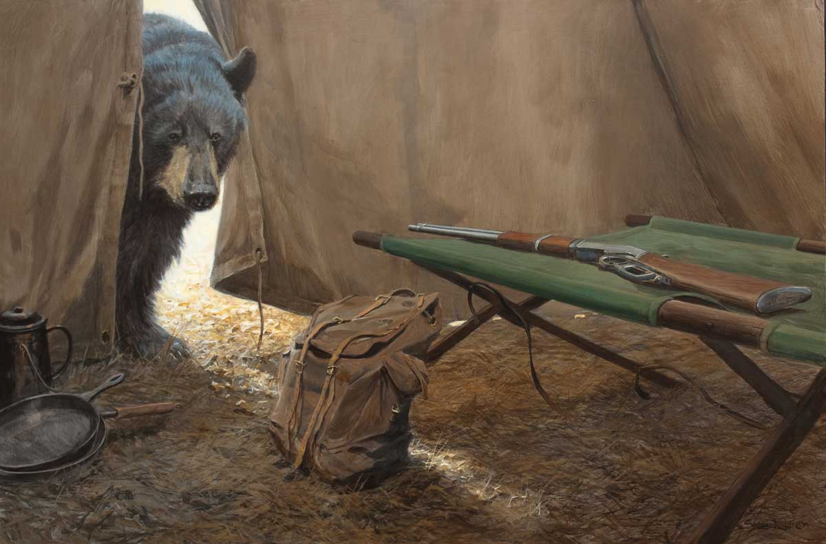 1200x791 Art Hunt Unexpected Visitor Hunt Forever - The Unexpected Visitor Painting