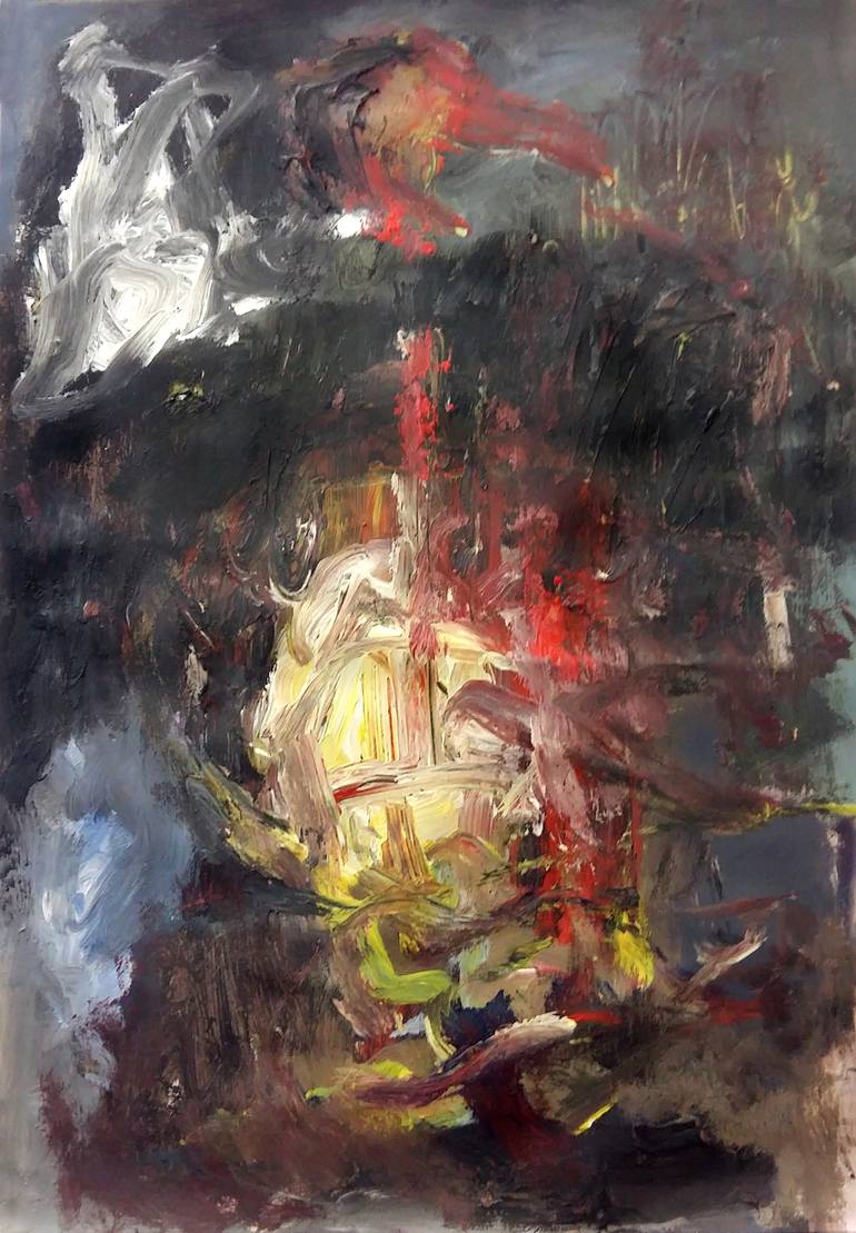 770x1109 Saatchi Art The Rabbit Eaten By The Vampire Boy Painting By - The Vampire Painting