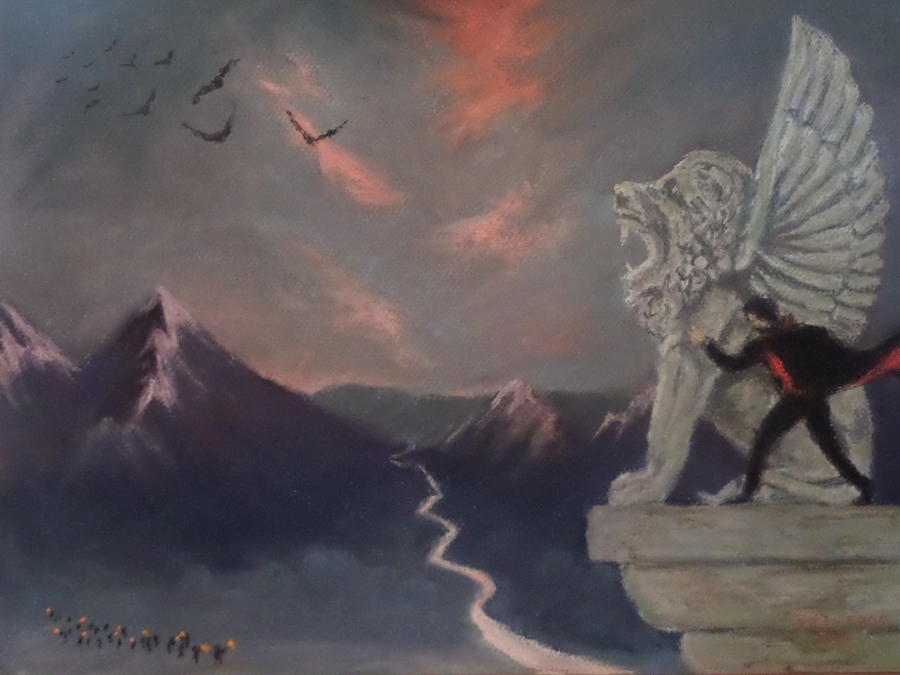 900x675 The Vampire Hunt Painting By Galen Foor - The Vampire Painting