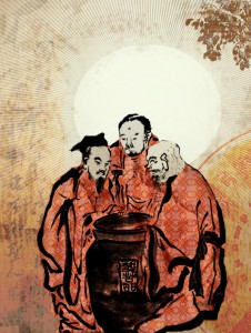 226x300 Winnie The Pooh And The Vinegar Tasters God Beauty Perfection - The Vinegar Tasters Painting