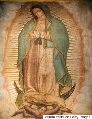 300x390 The Virgin Of Guadalupe 10 Fascinating Facts Huffpost - The Virgin Of Guadalupe Painting