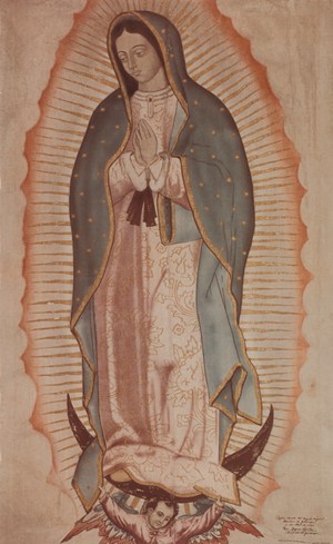 300x489 Truly Heaven Sent - The Virgin Of Guadalupe Painting