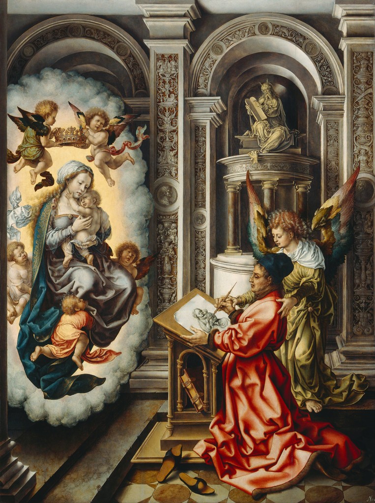763x1024 Jan Gossaert Saint Luke Painting The Virgin Mary (1520) Artsy - The Virgin Painting