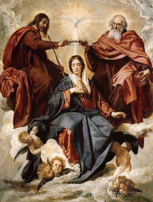 622x820 Reproduction Painting Diego Velazquez The Coronation Of The Virgin - The Virgin Painting