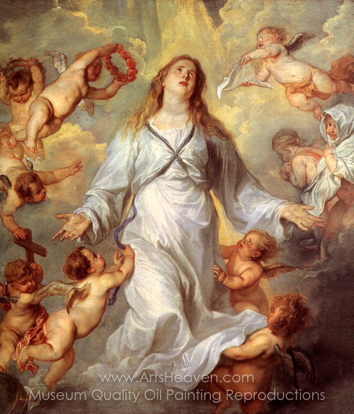 702x820 Reproduction Painting Sir Anthony Van Dyck The Virgin Mary As - The Virgin Painting