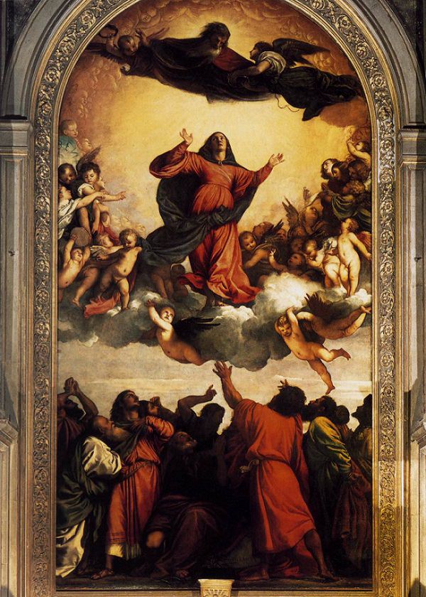 600x840 The Assumption Of The Virgin, 1516 18 By Titian - The Virgin Painting