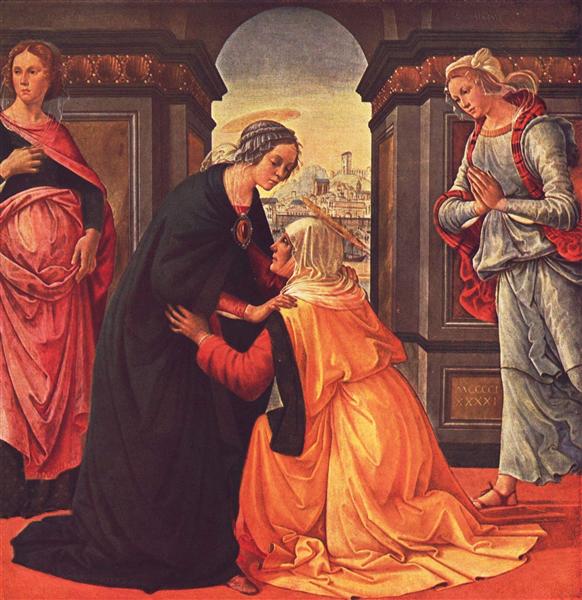 582x600 The Visitation, 1491 - The Visitation Painting