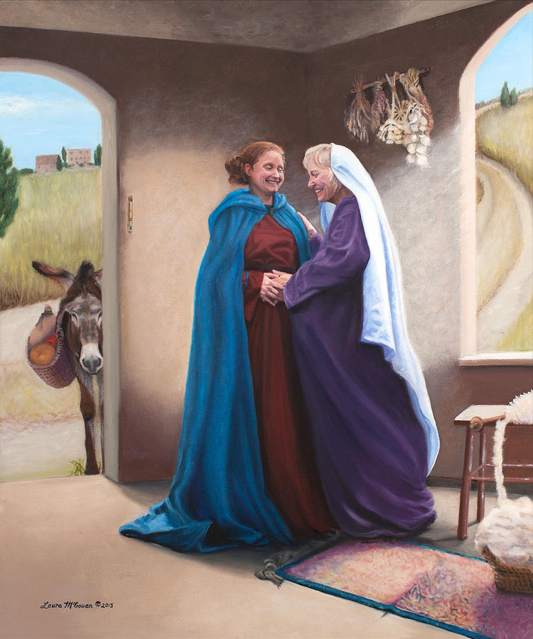 750x900 The Visitation Painting By Sister Laura Mcgowan - The Visitation Painting