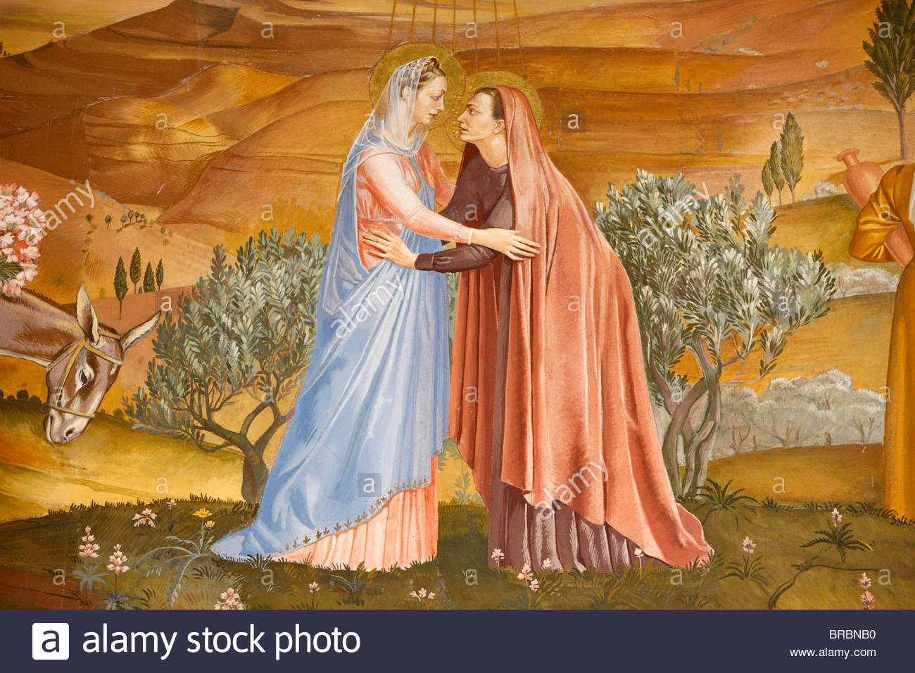 1300x956 Painting Of The Visitation In The Visitation Church In Ein Kerem - The Visitation Painting