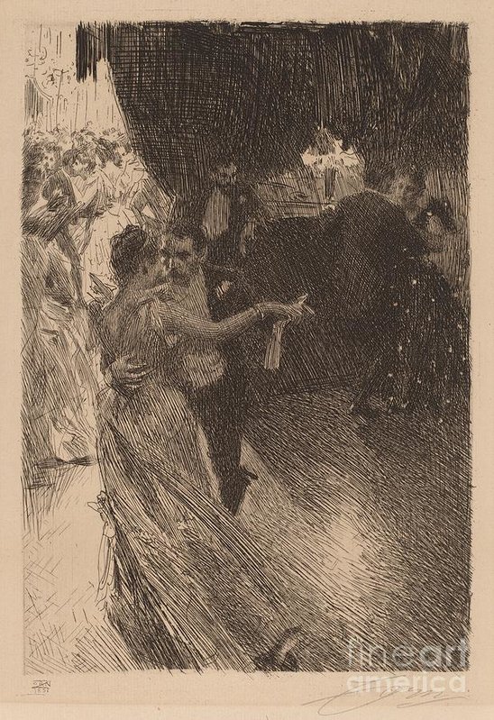 548x799 The Waltz Art Print By Anders Zorn - The Waltz Painting