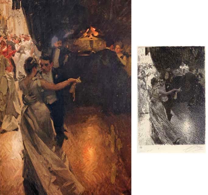 683x639 Anders Zorn - The Waltz Painting