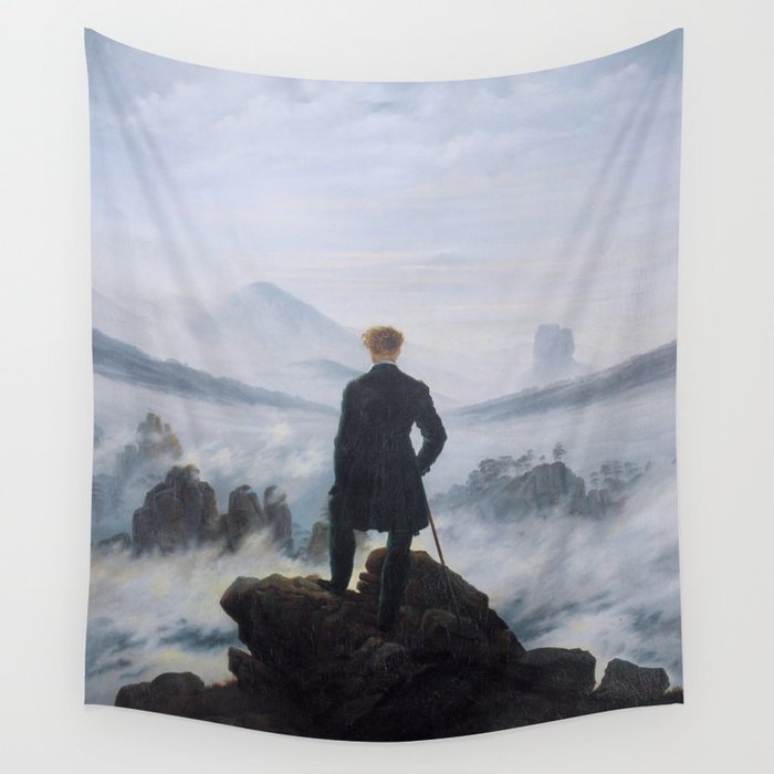 700x700 Wanderer Above The Sea Of Fog Wall Tapestry By Constantchaos - The Wanderer Above The Sea Of Fog Painting
