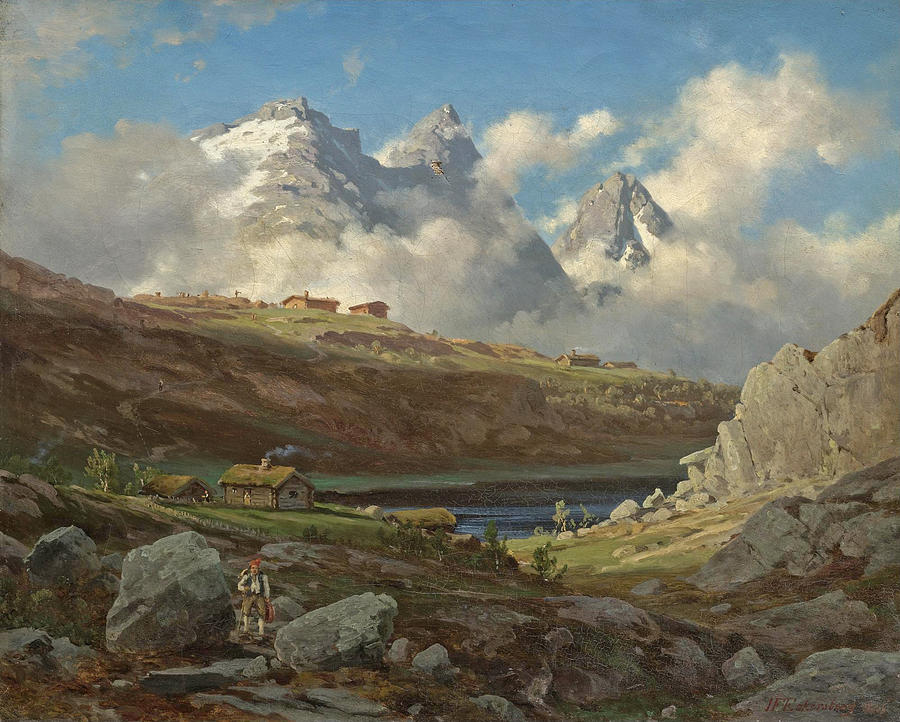 900x722 The Mountain Wanderer Painting By Johan Fredrik Eckersberg - The Wanderer Painting