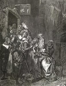 230x300 Wandering Jew Legend, 1856 Artwork Photograph By British Library - The Wandering Jew Painting