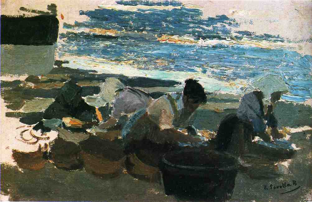 1003x651 Washerwomen Painting Joaquin Sorolla Y Bastida Oil Paintings - The Washerwoman Painting