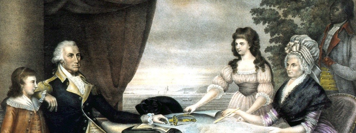 1200x450 Family Life For The Washingtons George Washington's Mount Vernon - The Washington Family Painting