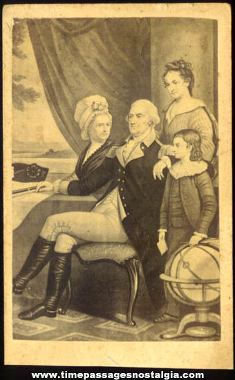 340x550 Old U.s. President George Washington Amp Family Portrait Printed - The Washington Family Painting