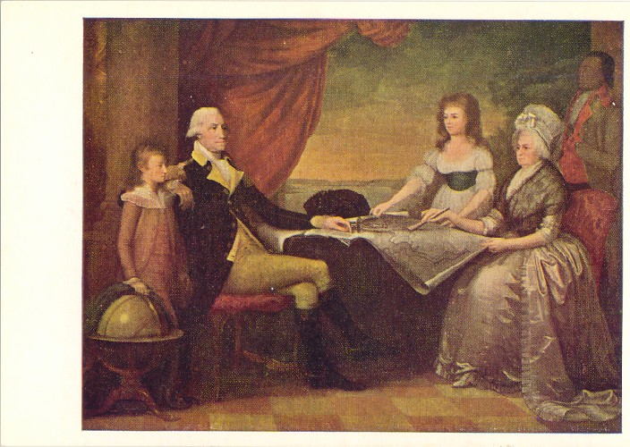 704x500 Washington Family Portrait - The Washington Family Painting