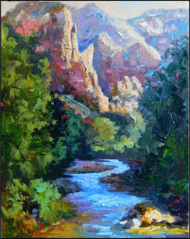 795x1000 Return To Zion , 16x20, Oil On Linen, Zion National Park Painting - The Watchman Painting