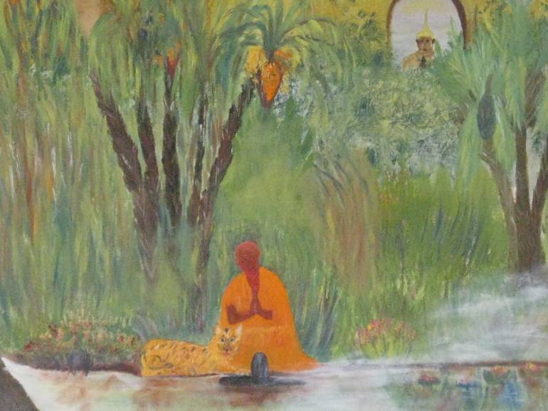 770x578 Saatchi Art The Watchman From Angkor Painting By Sooreeadeo - The Watchman Painting