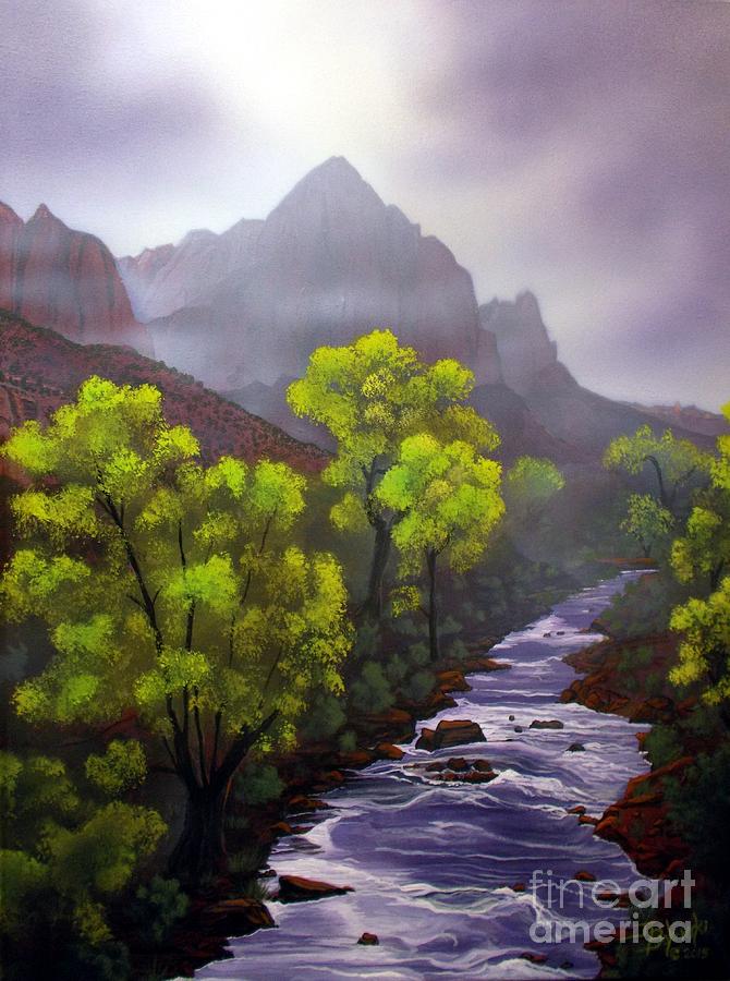670x900 The Watchman Zion Painting By Jerry Bokowski - The Watchman Painting