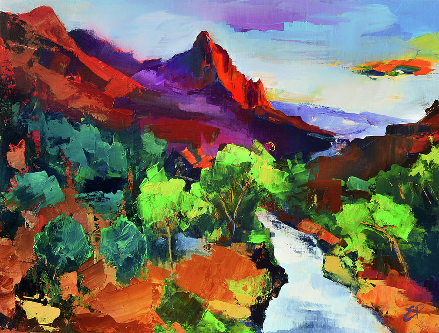 900x683 Zion - The Watchman Painting