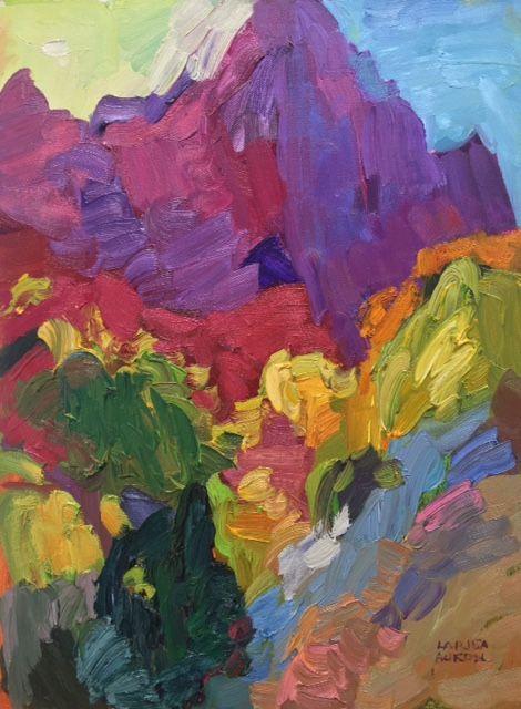 470x640 Larisa Aukon The Watchman, Oil Painted In Zion National Park Http - The Watchman Painting