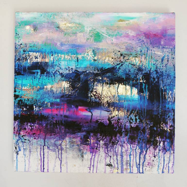 770x770 Saatchi Art Gold In The Water Garden Painting By Jun Yang - The Water Garden Painting