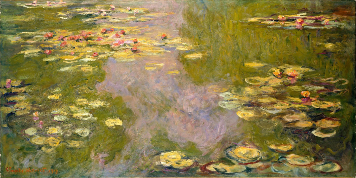 1200x601 Water Lilies (1919) - The Water Lilies Painting