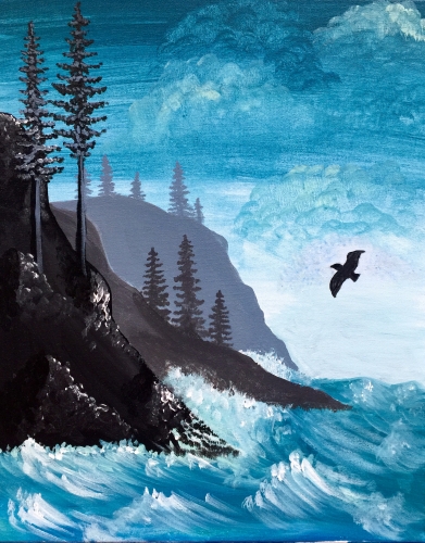 391x500 Painting Memories Fundraiser To Support The Alzhei Paint Nite Event - The Wave Painting