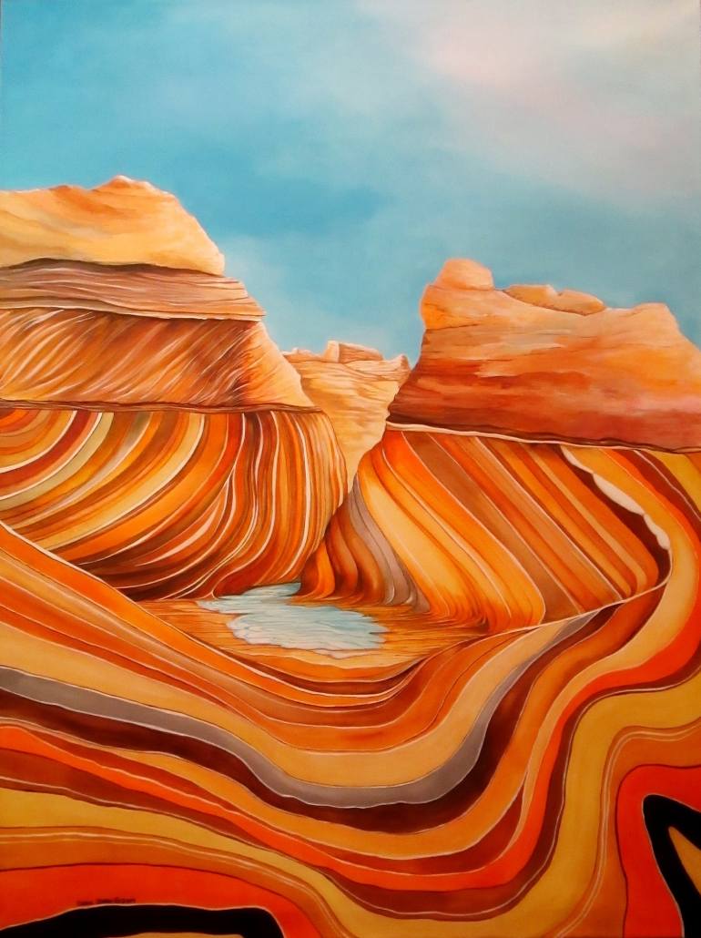 770x1030 Saatchi Art The Wave, Arizona Painting By Carol Sabo - The Wave Painting