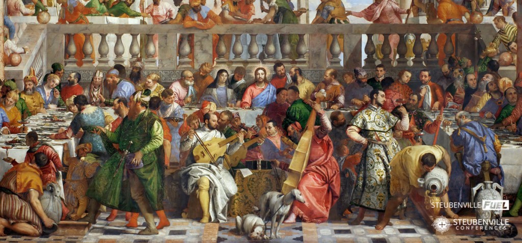 1024x478 The Second Luminous Mystery The Wedding Feast - The Wedding Feast At Cana Painting