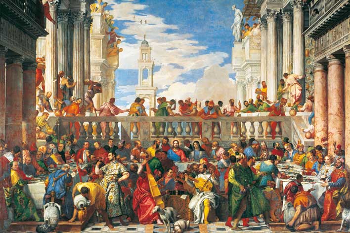708x473 The Wedding Feast - The Wedding Feast At Cana Painting