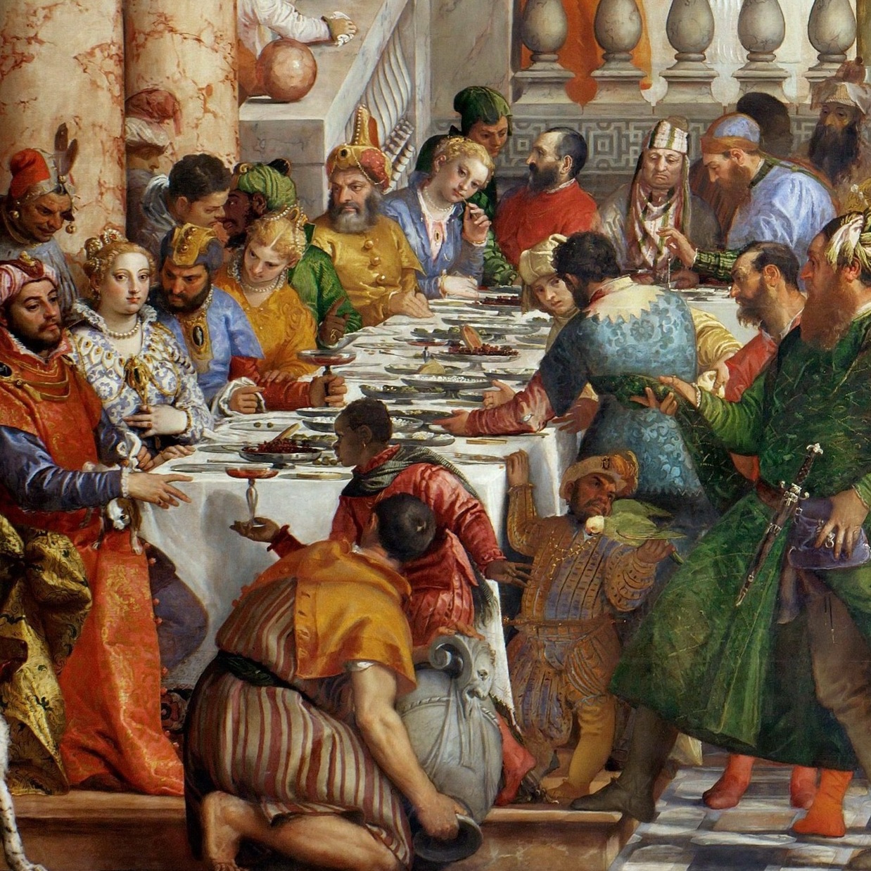 1238x1238 The Wedding - The Wedding Feast At Cana Painting