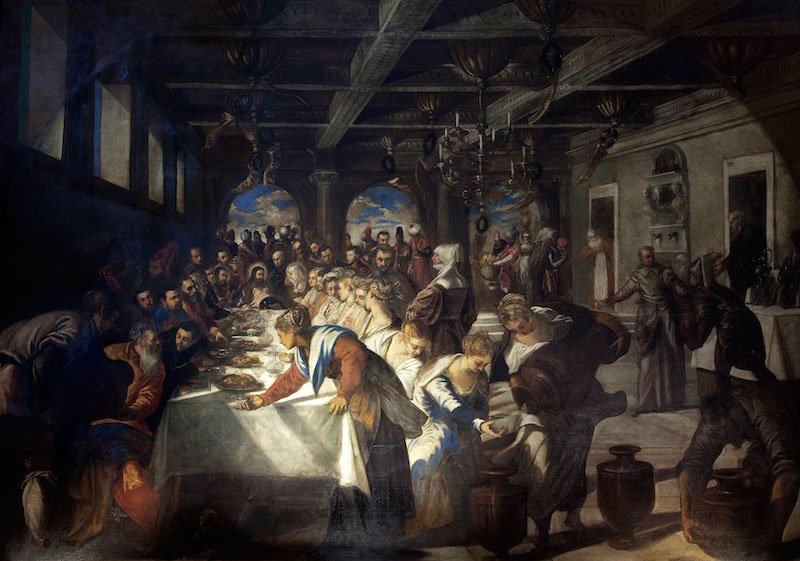800x561 Santa Maria Della Salute, Tintoretto, Wedding Feast - The Wedding Feast At Cana Painting