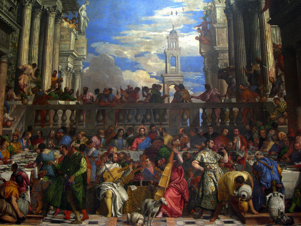 1024x768 Lesnocesdecana - The Wedding Feast Painting