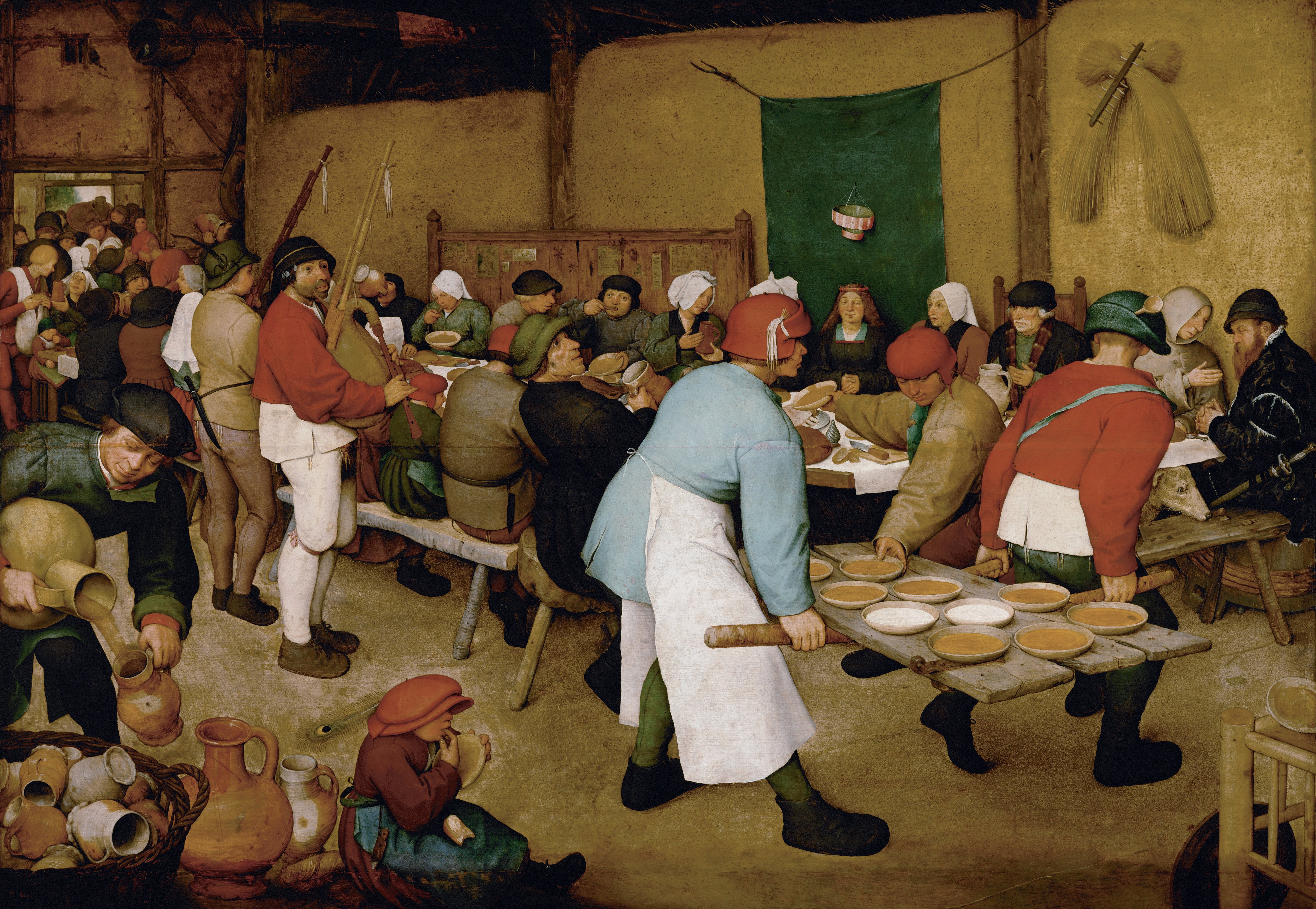 7678x5306 The Peasant Wedding - The Wedding Feast Painting