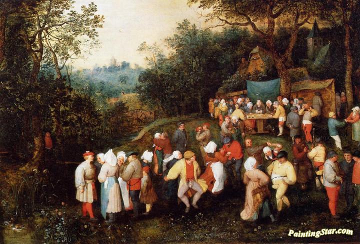 720x489 The Wedding Feast Artwork By Jan Bruegel The Elder Oil Painting - The Wedding Feast Painting