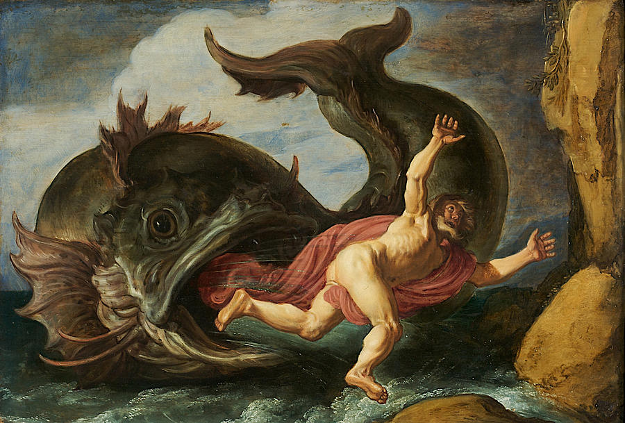 900x609 Jonah And The Whale Painting By Pieter Lastman - The Whale Painting