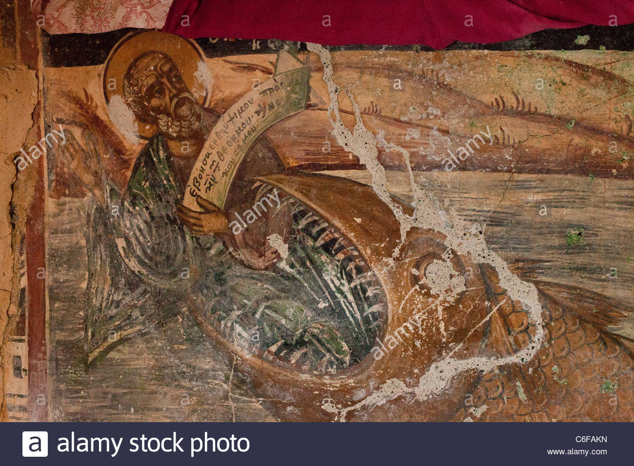 1300x956 Jonah And The Whale Painting In Old Church - The Whale Painting