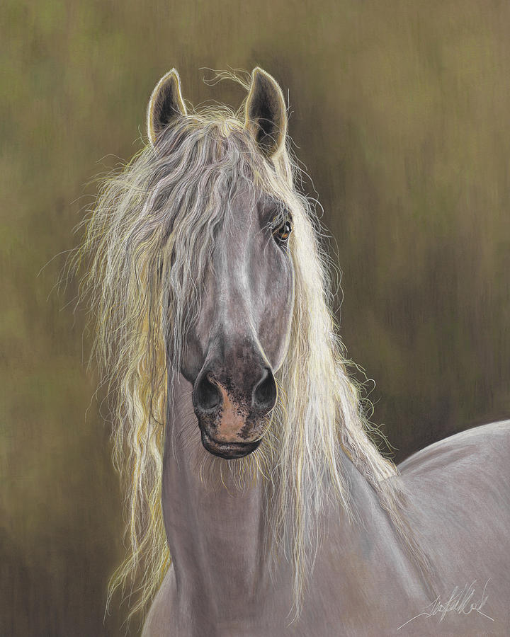 720x900 The White Horse Painting By Terry Kirkland Cook - The White Horse Painting