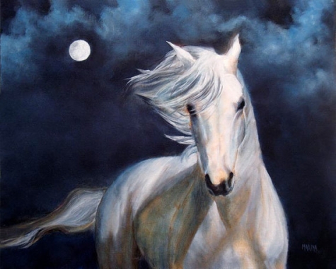 475x380 White Horse Painting - The White Horse Painting