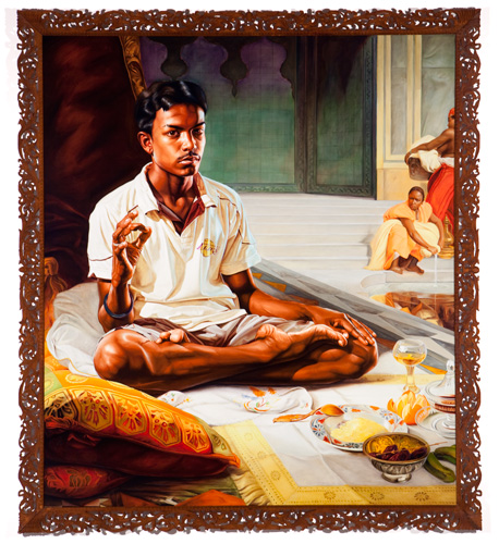 458x500 Kehinde Wiley Studio - The White Slave Painting