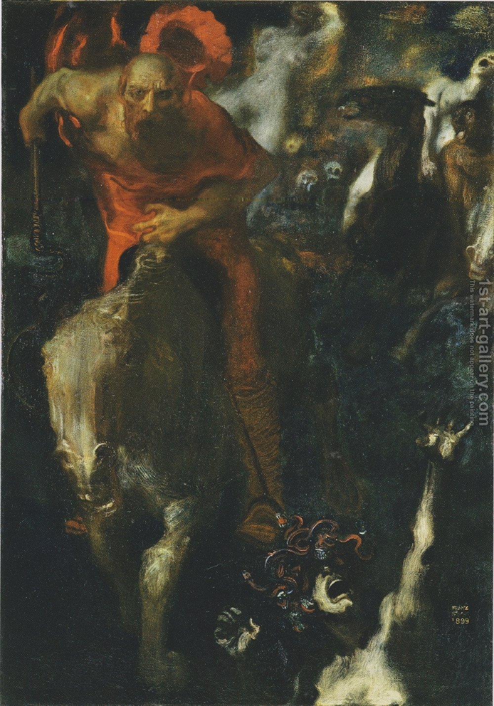 1000x1429 The Wild Hunt 1899 Franz Von Stuck Reproduction 1st Art Gallery - The Wild Hunt Painting