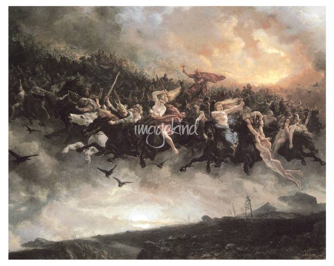 650x518 The Wild Hunt Of Odin By P. N. Arbo By Artloversonline - The Wild Hunt Painting