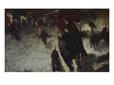 400x300 Wild Hunt, About 1889 Giclee Print By Franz Von Stuck - The Wild Hunt Painting